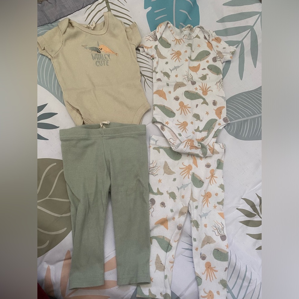 Adorable Baby Onesie and Pants Set